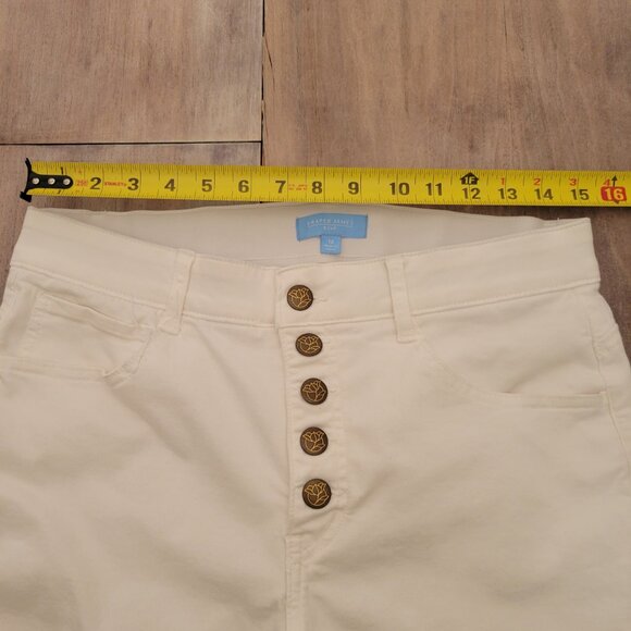 Draper James RSVP High Rise Straight Jeans Sz 12 Soft Cotton Button Fly - Picture 6 of 9